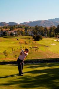 Enjoying one of the 27 holes at Millbrook Resort. 
